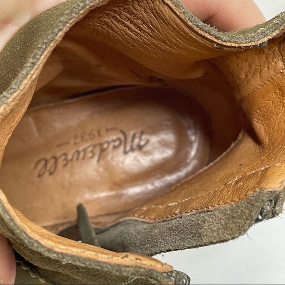 Madewell the Perrie B2070 green/moss suede ankle bootie 6 - Picture 8 of 16